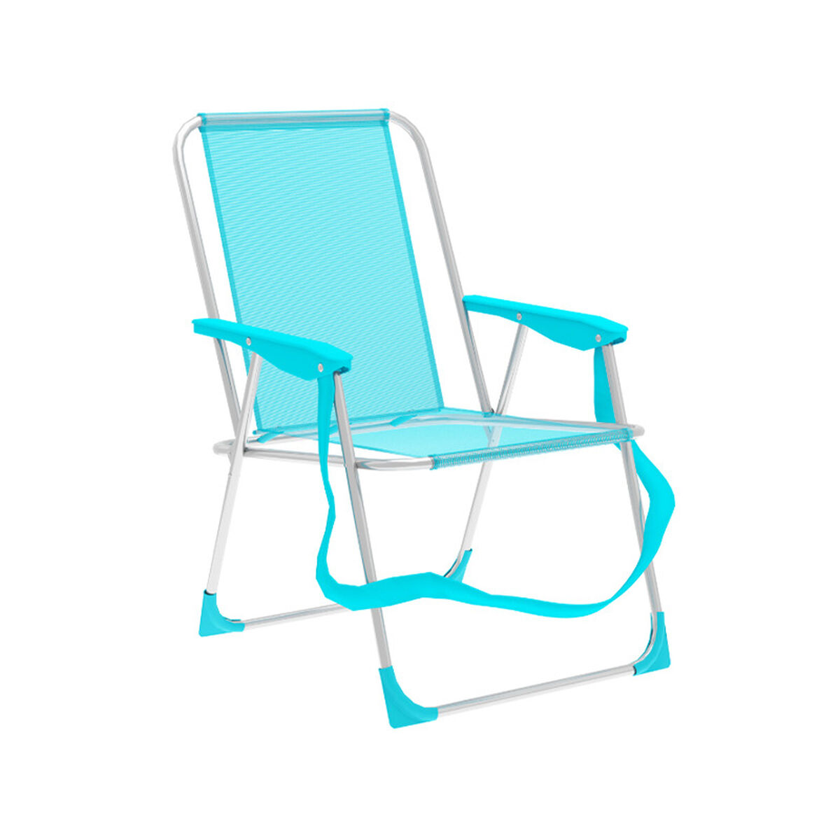 Marbueno Silla Plegable Aluminio Aguamarina Playa y Piscina 53X56X78 cm 10307 D1400055_0