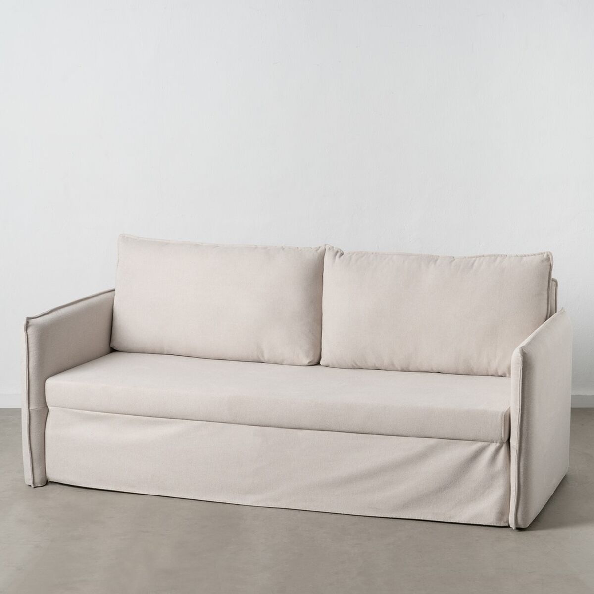 Sofá Beige Poliéster Lino 210 x 93 x 95 cm S8804338_1