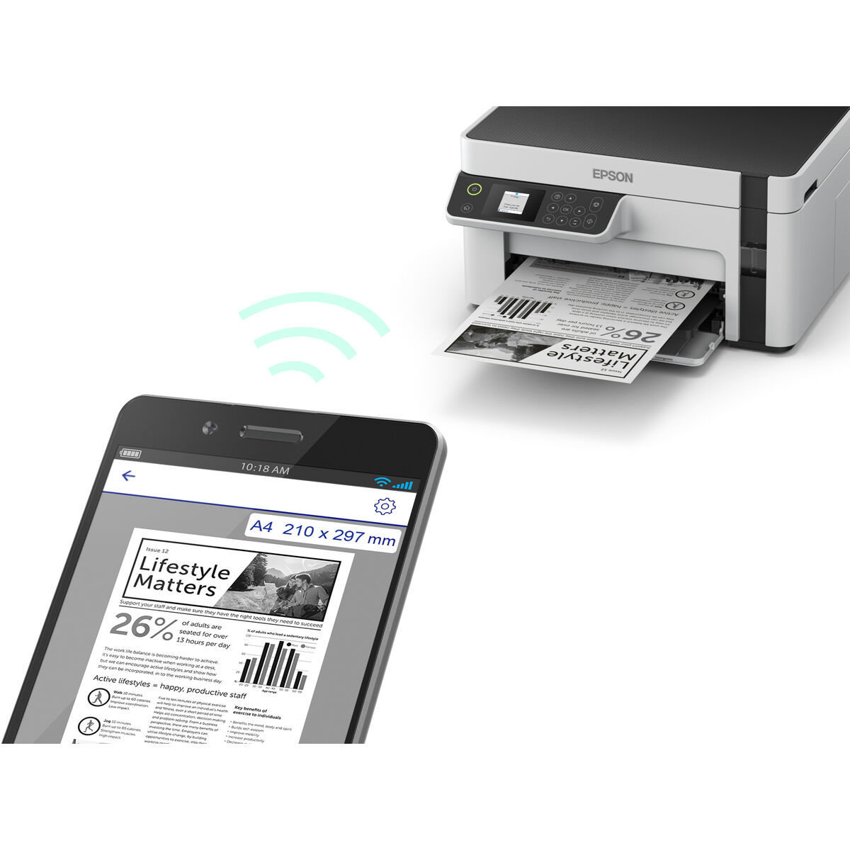 Impresora Multifunción Epson EcoTank ET-M2120 (Reacondicionado A) V0710251_52