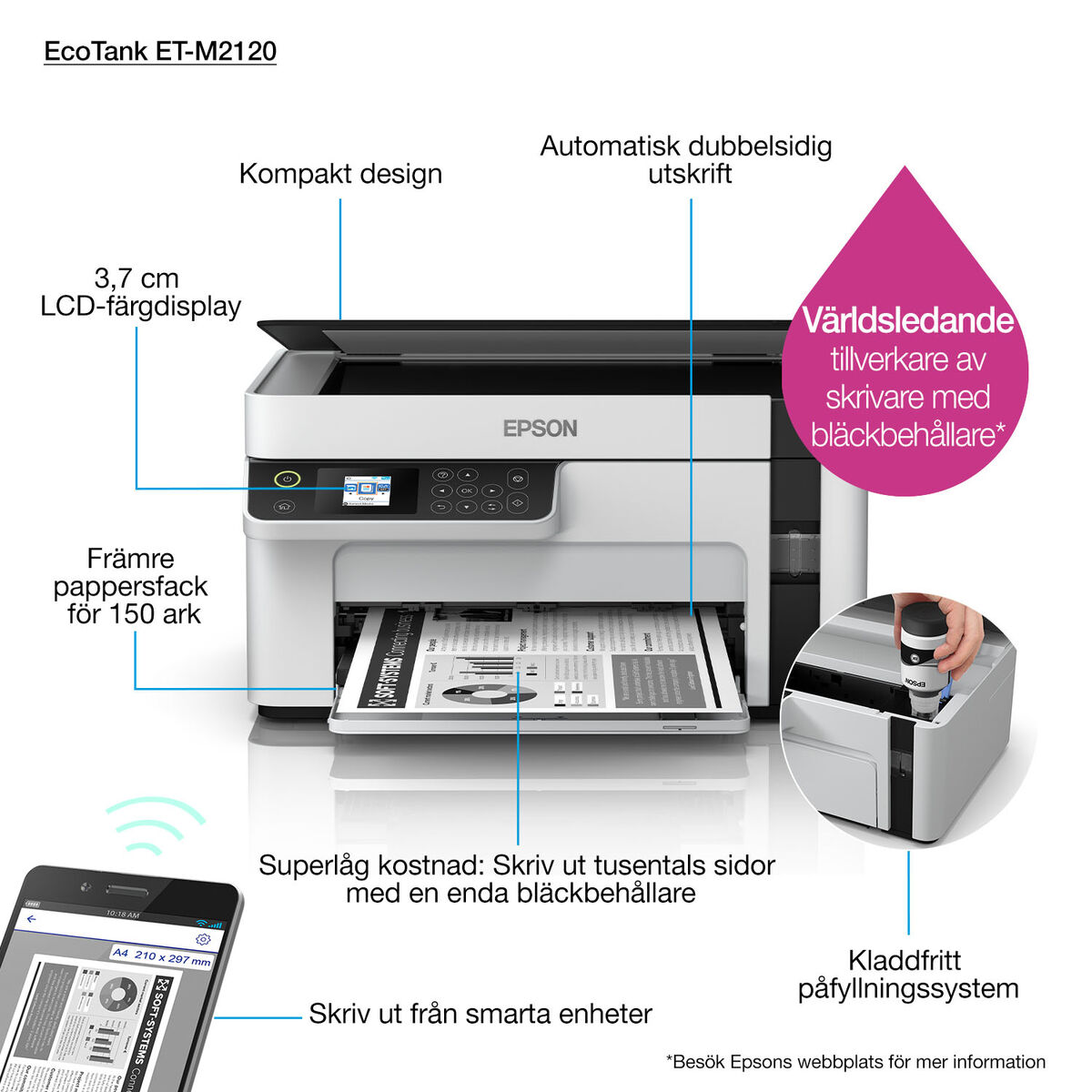 Impresora Multifunción Epson EcoTank ET-M2120 (Reacondicionado A) V0710251_61