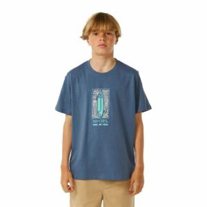 Camiseta de Manga Corta Infantil Rip Curl Lost Island Azul S64141543_0
