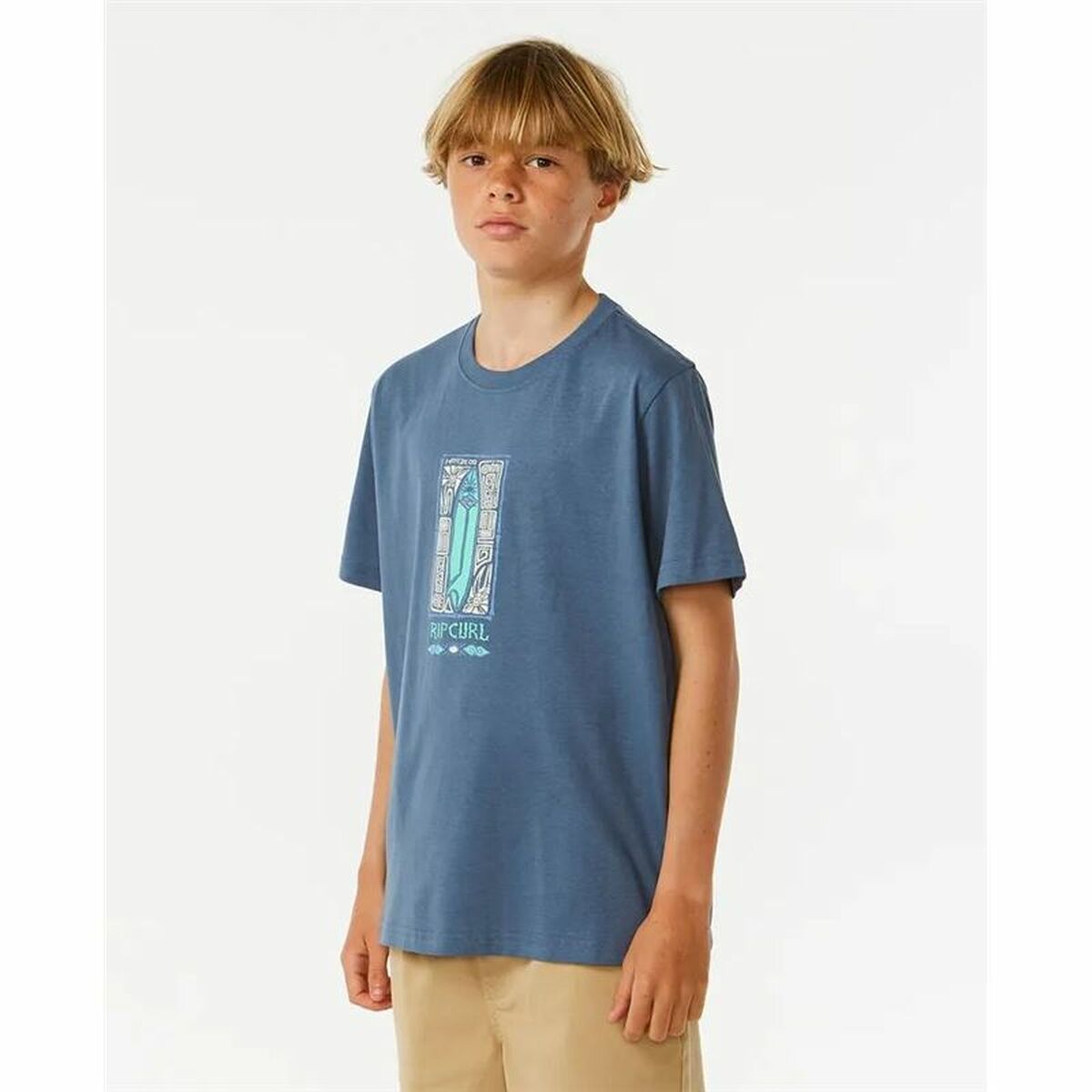 Camiseta de Manga Corta Infantil Rip Curl Lost Island Azul S64141543_2