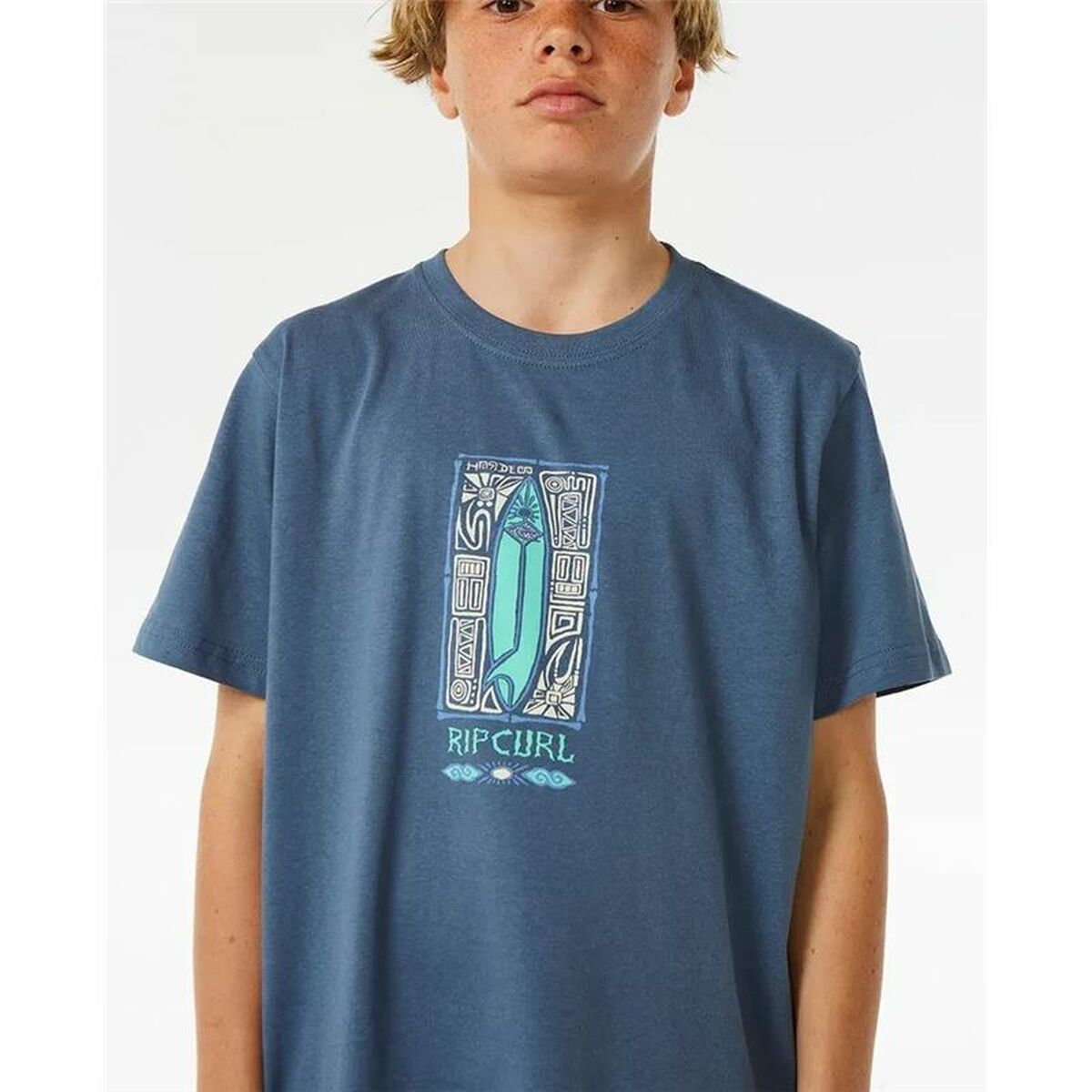 Camiseta de Manga Corta Infantil Rip Curl Lost Island Azul S64141543_3