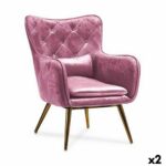 Sillón Gift Decor Rosa 68 x 92 x 70 cm (2 Unidades)