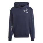 Sudadera con Capucha Hombre Adidas Bl Fl Hd Q3 Fl Azul marino