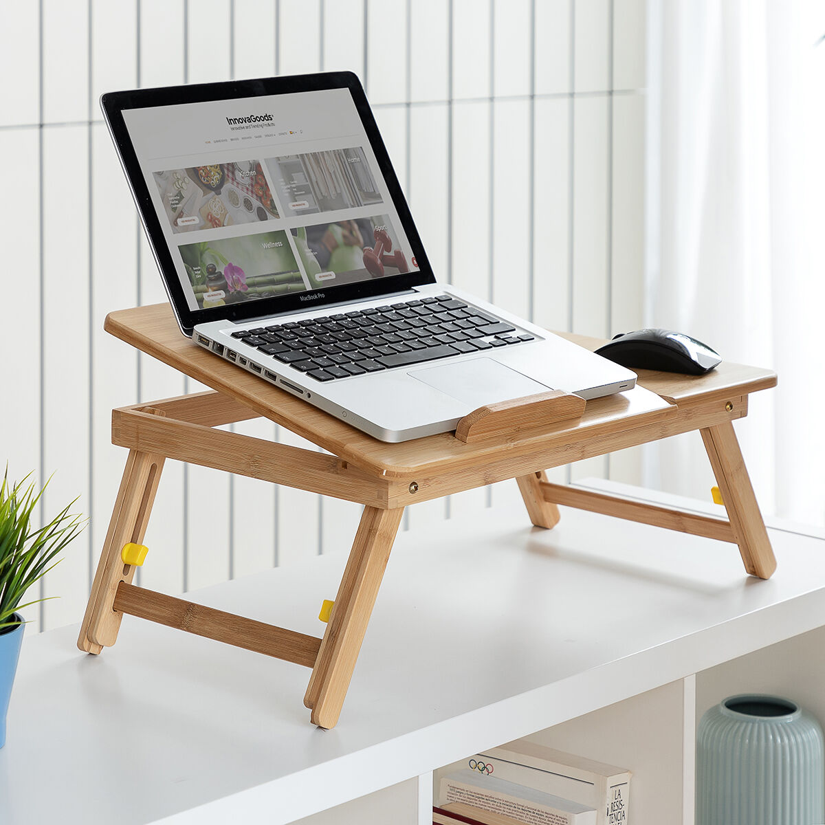 Mesa Plegable Auxiliar de Bambú Lapwood InnovaGoods V0103031_4