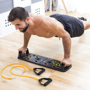 Tabla de Flexiones Push-Up con Bandas de Resistencia y GuÃa de Ejercicios Pulsher InnovaGoods V0103181_0