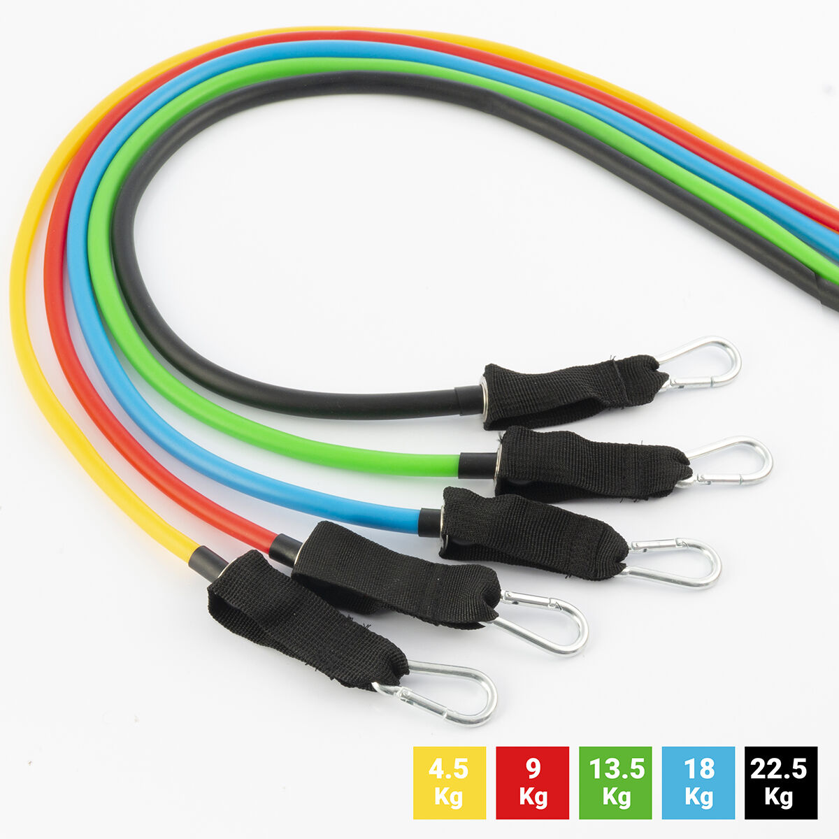 Set de Bandas de Resistencia con Accesorios y Guía de Ejercicios Rebainer InnovaGoods 5 Unidades V0103182_19