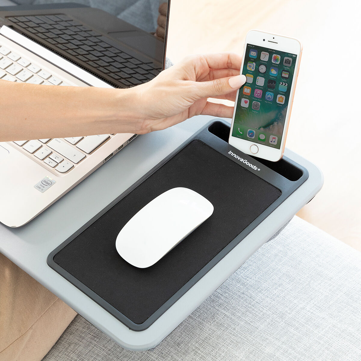 Escritorio Portátil para Ordenador con Cojín XL Deskion InnovaGoods V0103365_3