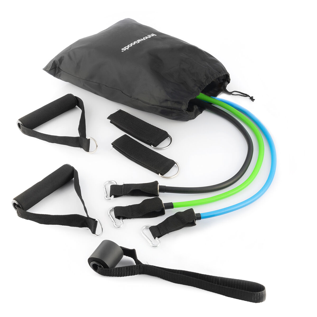 Set de Bandas de Resistencia con Accesorios y Guía de Ejercicios Tribainer InnovaGoods 3 Unidades V0103411_13