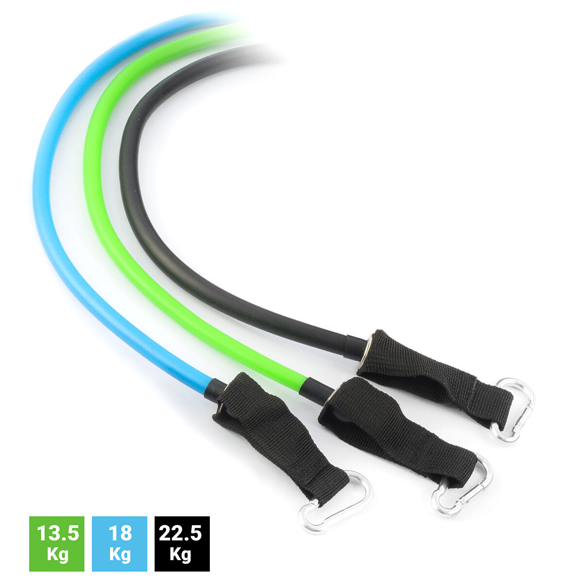 Set de Bandas de Resistencia con Accesorios y Guía de Ejercicios Tribainer InnovaGoods 3 Unidades V0103411_15