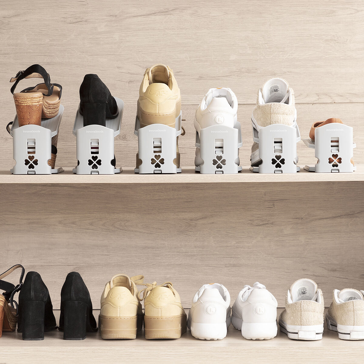 Organizador de Zapatos Regulable Sholzzer InnovaGoods 6 Unidades V0103546_2