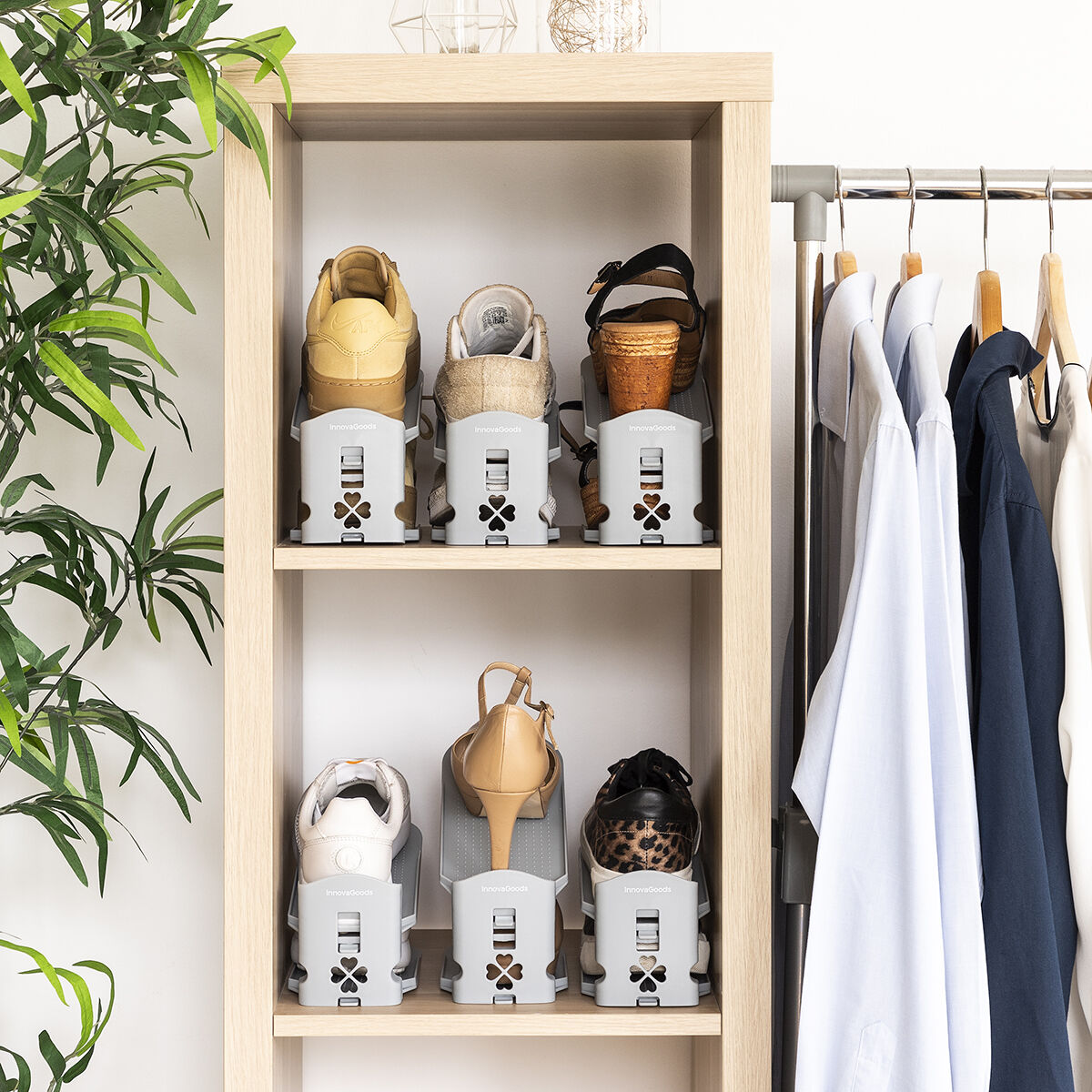 Organizador de Zapatos Regulable Sholzzer InnovaGoods 6 Unidades V0103546_4