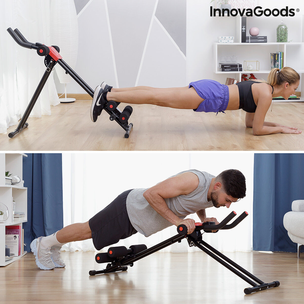 Máquina de Abdominales Plegable con Guía de Ejercicios InnovaGoods V0103487 (Reacondicionado B) V0800215_16