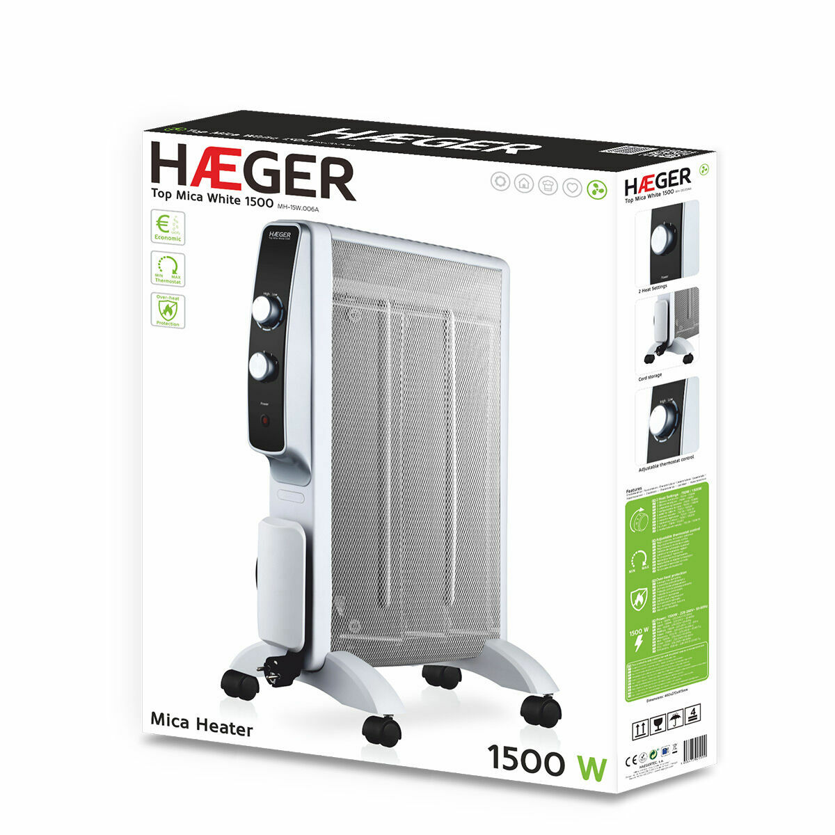 Calefactor Haeger MH-15W.006A Blanco 1500 W (Reacondicionado B) V0709773_1