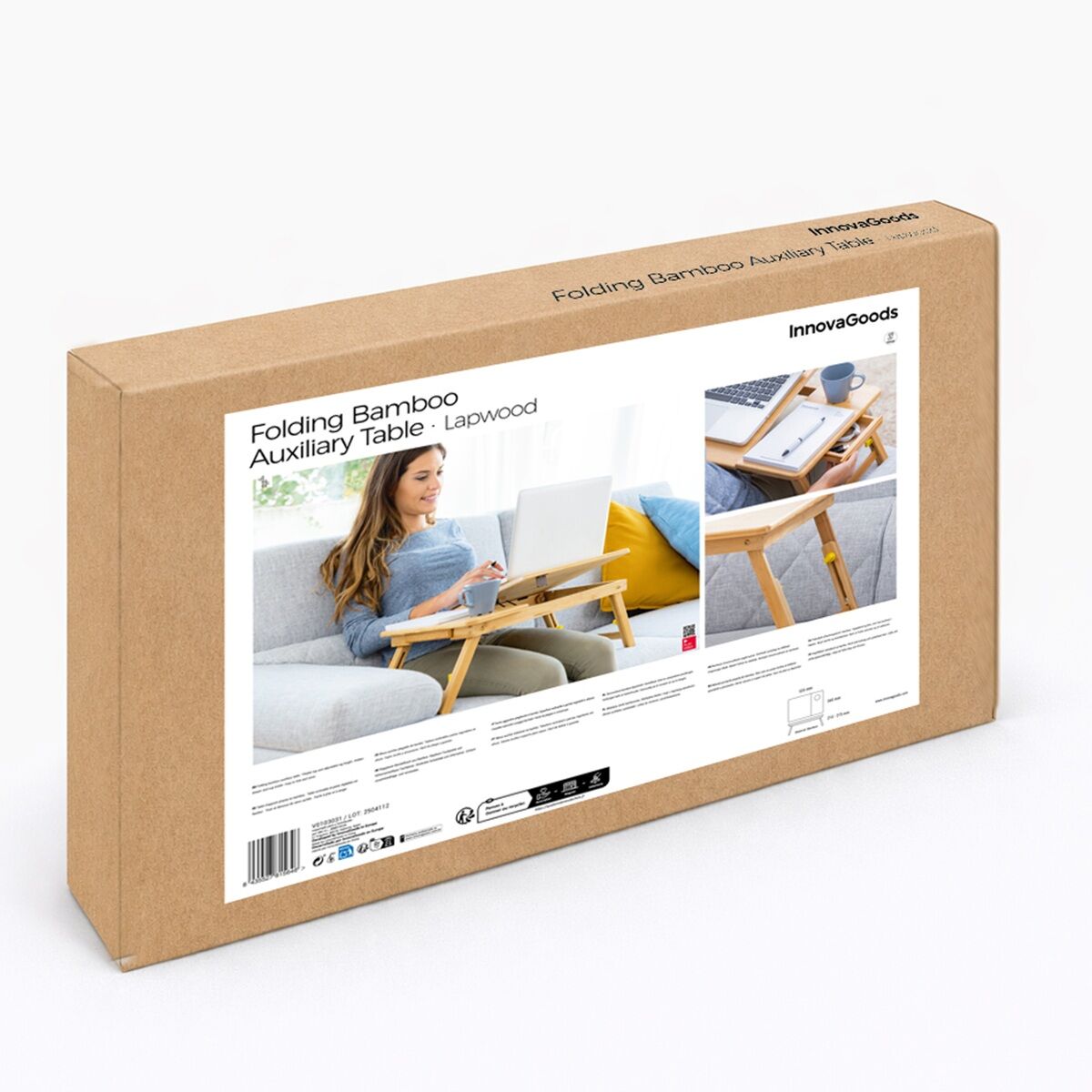 Mesa Plegable Auxiliar de Bambú Lapwood InnovaGoods V0103031_11