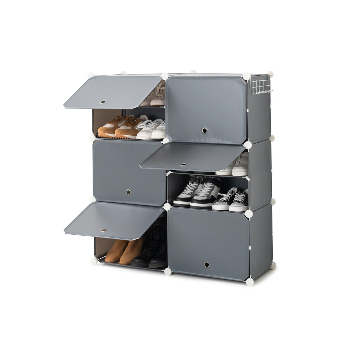 Zapatero Modular Portátil InnovaGoods Gris V0103911_7