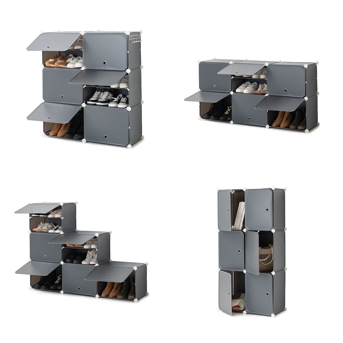 Zapatero Modular Portátil InnovaGoods Gris V0103911_10