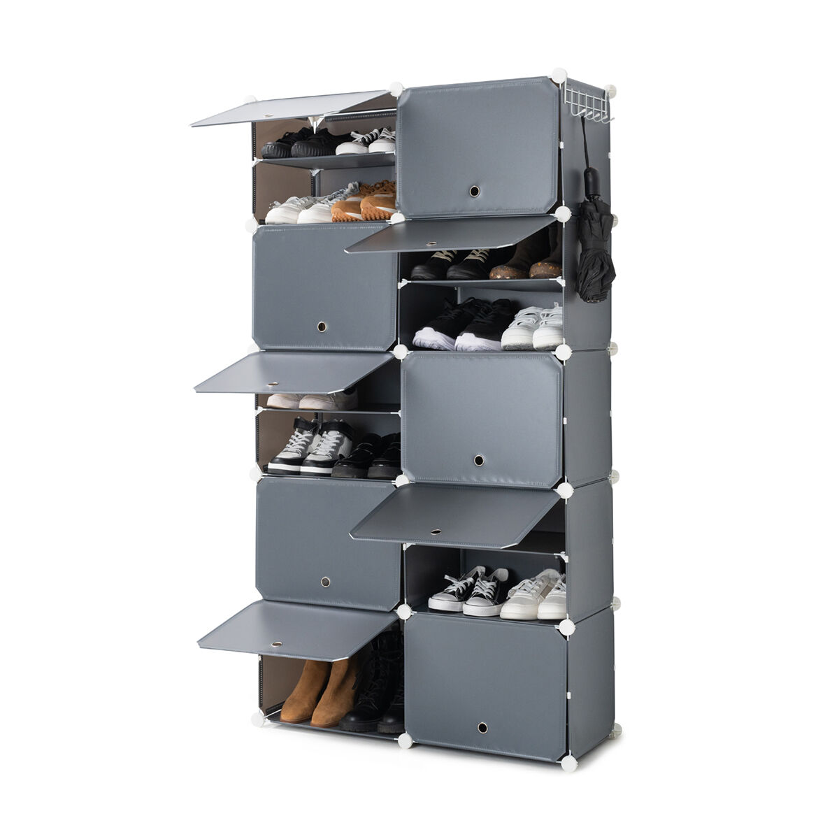 Zapatero Modular Portátil InnovaGoods Gris V0103911_9