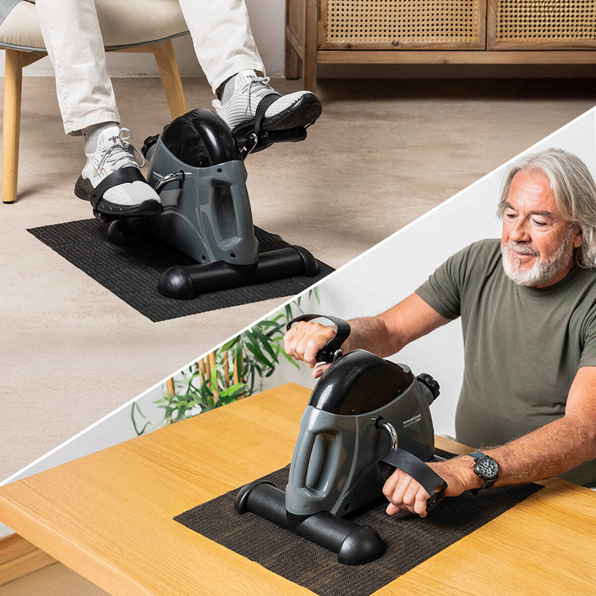 Pedaleador Estático para Piernas y Brazos con Esterilla Velora 2100 InnovaGoods V0104007_5