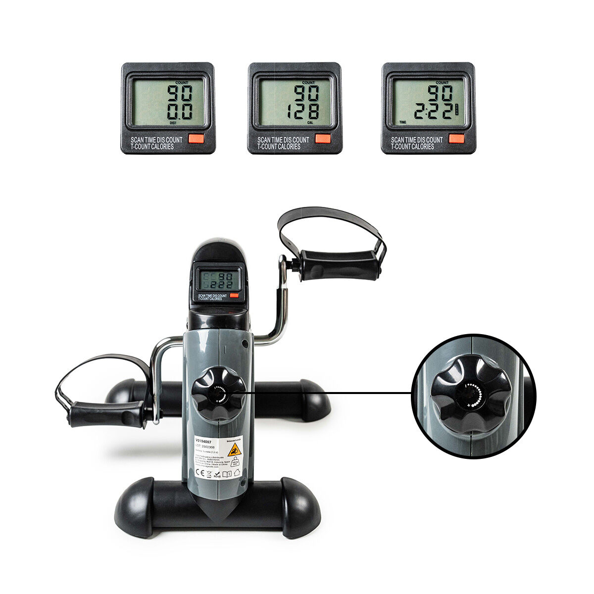 Pedaleador Estático para Piernas y Brazos con Esterilla Velora 2100 InnovaGoods V0104007_8