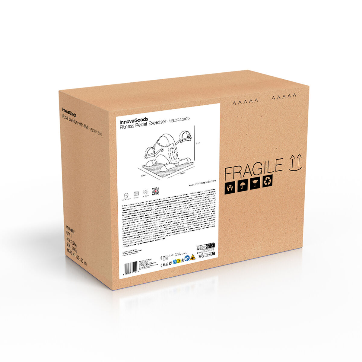 Pedaleador Estático para Piernas y Brazos con Esterilla Velora 2100 InnovaGoods V0104007_10