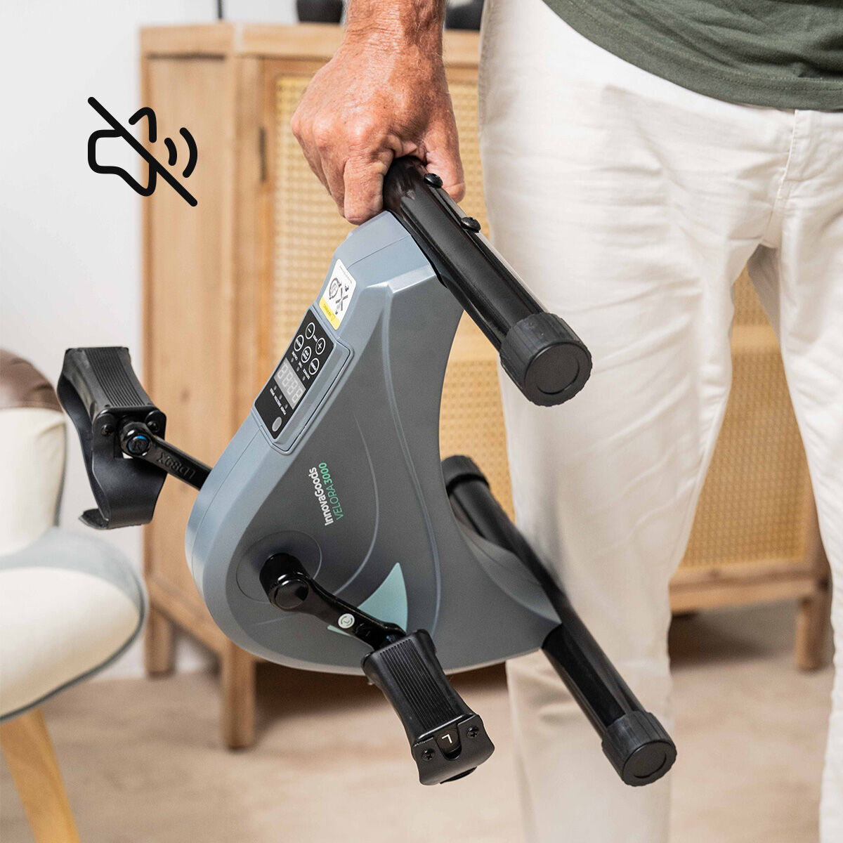 Pedaleador Eléctrico Asistido para Piernas y Brazos con Esterilla y Mando Velora 3000 InnovaGoods V0104008_5
