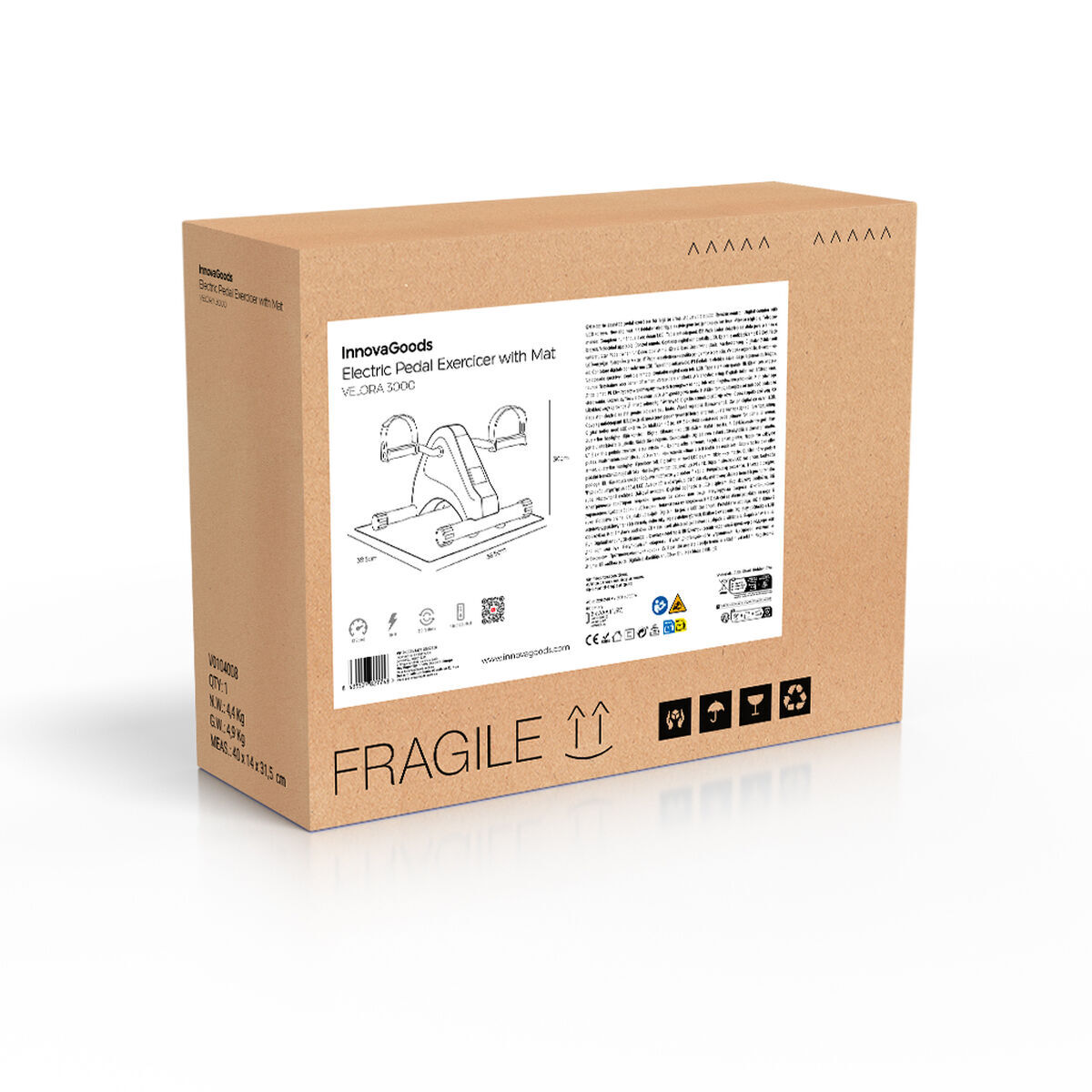 Pedaleador Eléctrico Asistido para Piernas y Brazos con Esterilla y Mando Velora 3000 InnovaGoods V0104008_10