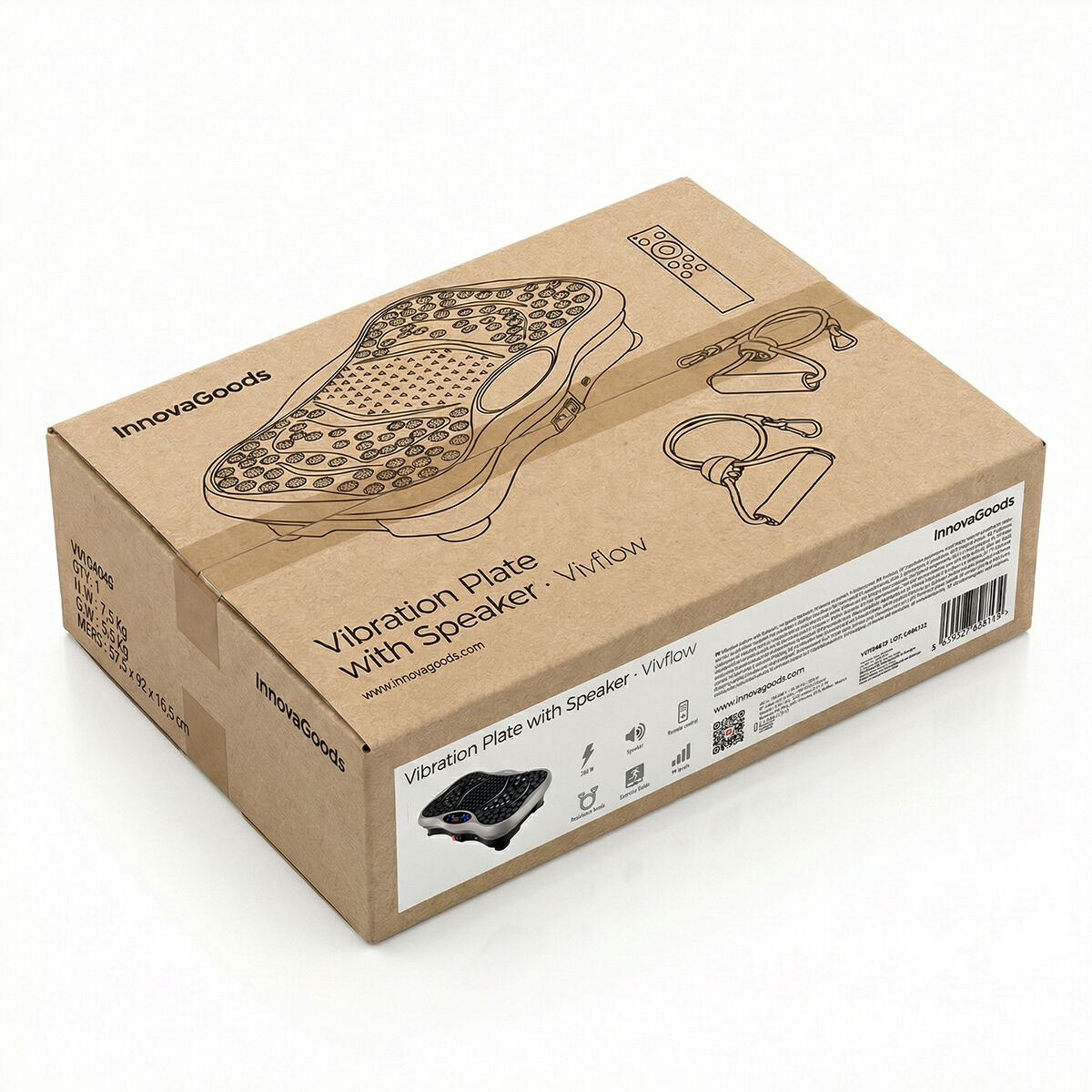 Plataforma Vibratoria con Altavoz, Bandas de Resistencia y Mando a Distancia Vivflow InnovaGoods V0104048_7