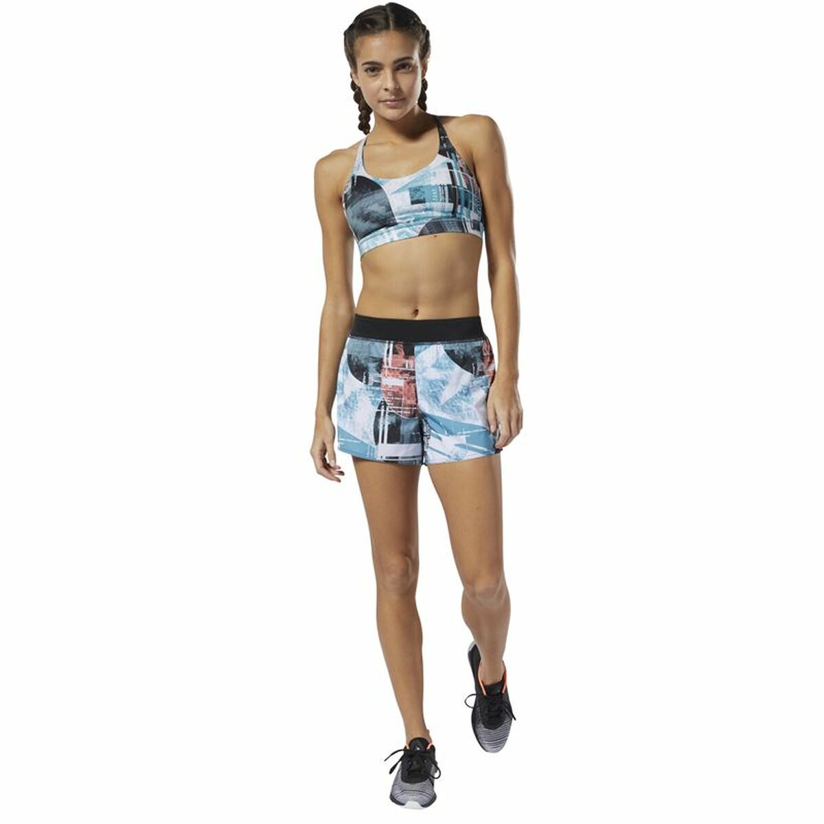 Pantalones Cortos Deportivos para Mujer Reebok Wor Moonshift Azul cielo S6498017_1