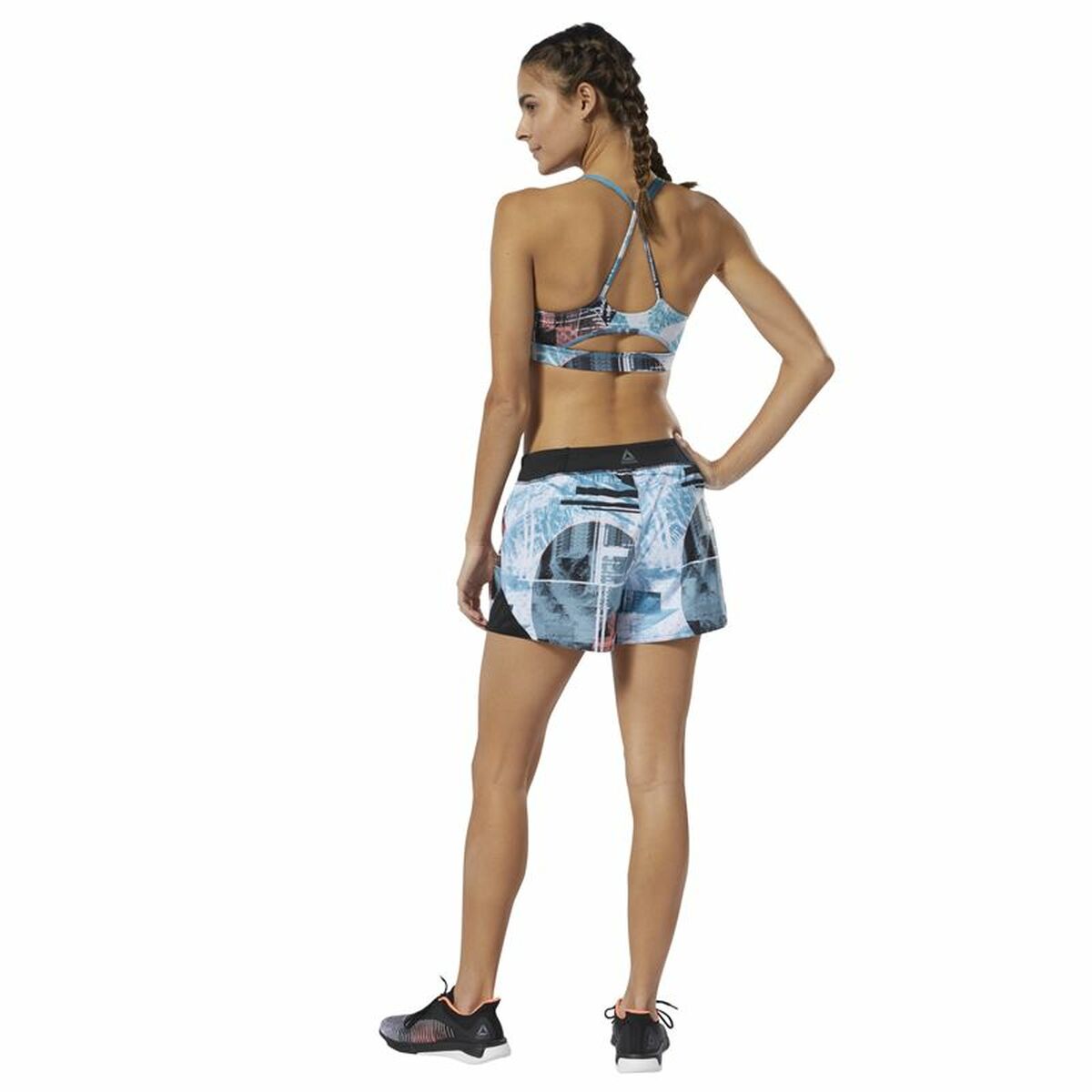 Pantalones Cortos Deportivos para Mujer Reebok Wor Moonshift Azul cielo S6498017_2