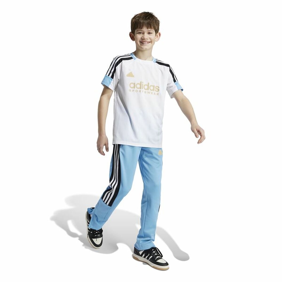T-shirt bianca a maniche corte Adidas Nations per bambini S64177364_1