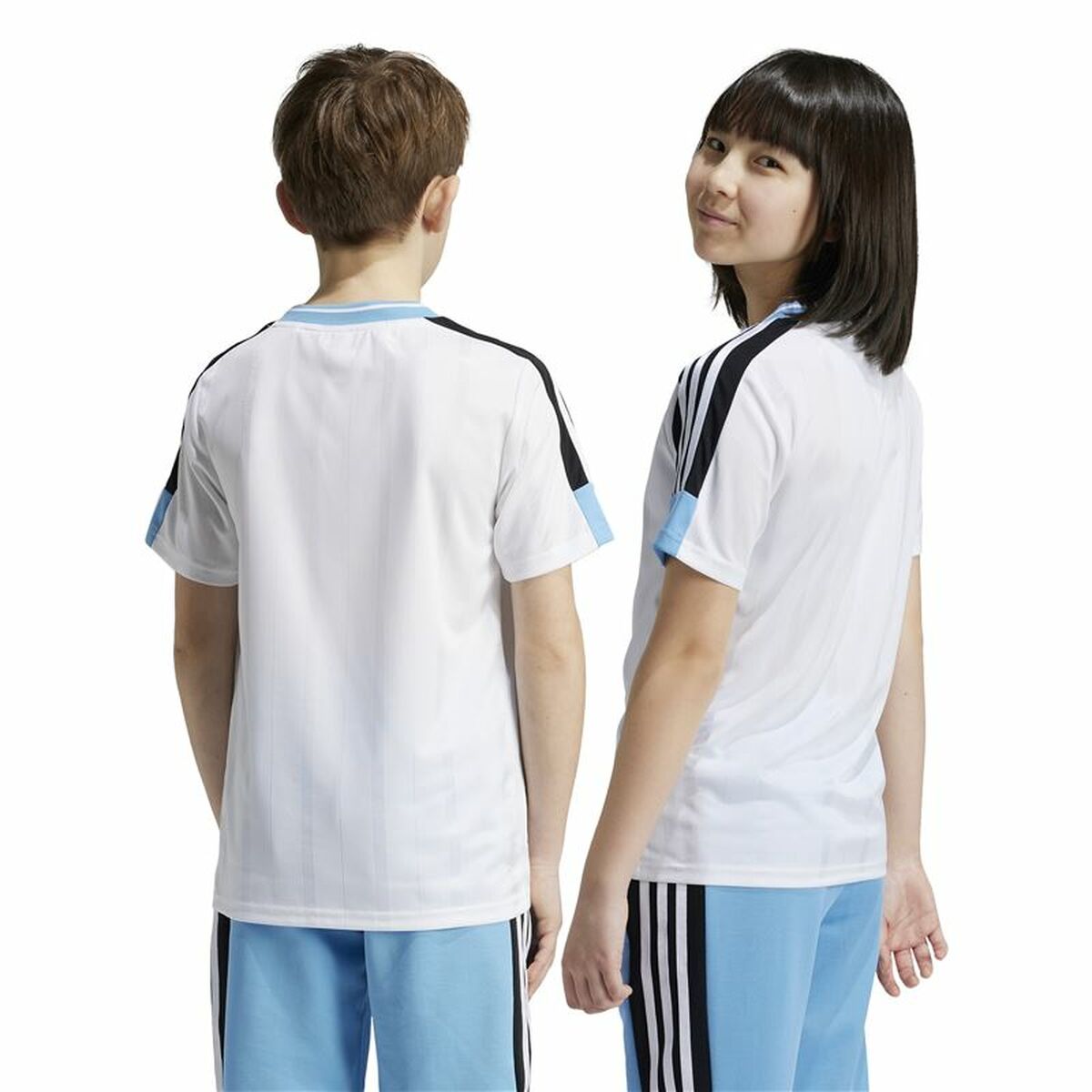 T-shirt bianca a maniche corte Adidas Nations per bambini S64177364_3