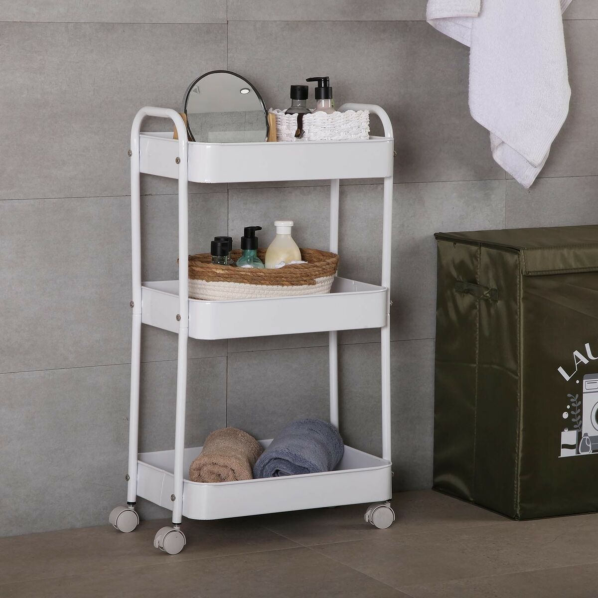 Carro de Cocina Versa Blanco 30 x 76 x 46 cm Hierro S3411052_1