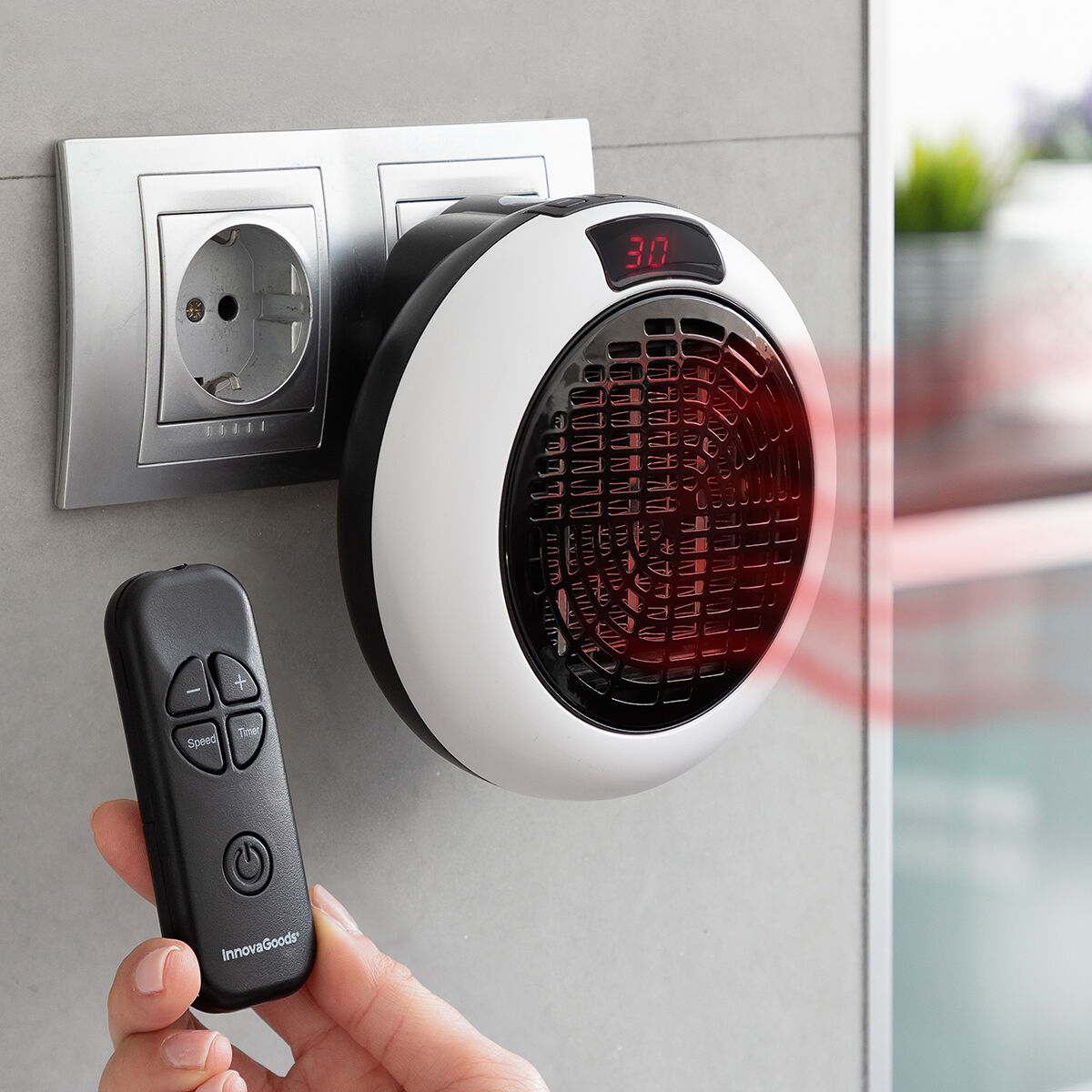 Calefactor Cerámico de Enchufe con Mando a Distancia InnovaGoods V0101134_0