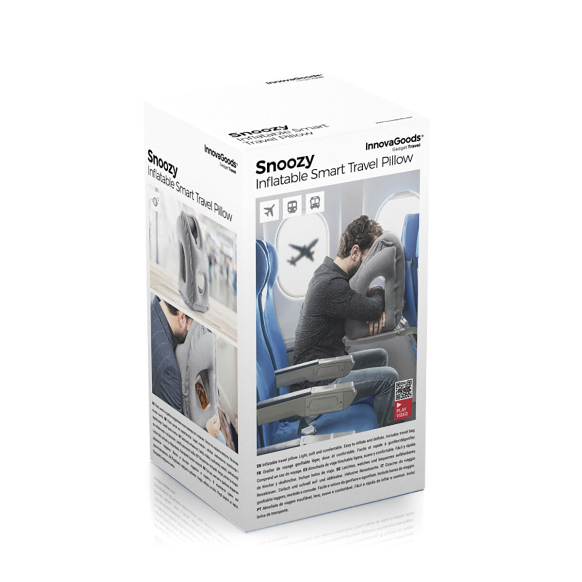 Cuscino da viaggio gonfiabile per la fronte InnovaGoods Snoozy V0103046_6