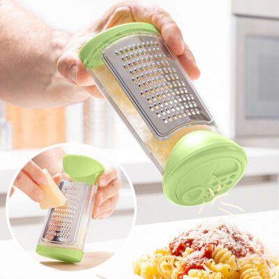 Rallador con Contenedor y Tapa Dispensadora 3 en 1 Cheezy InnovaGoods