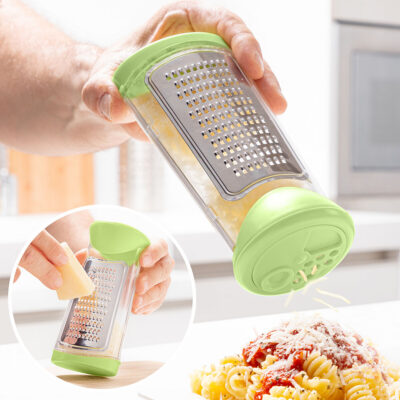 Rallador con Contenedor y Tapa Dispensadora 3 en 1 Cheezy InnovaGoods