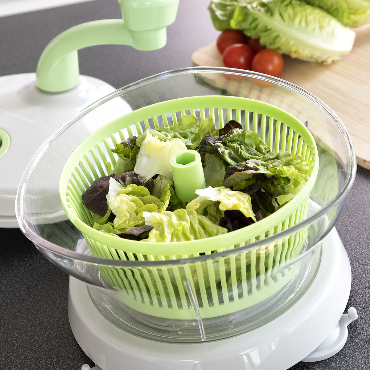 Centrifugadora, Picadora y Mezcladora Manual 4 en 1 con Accesorios y Recetas Chopix InnovaGoods V0103292_3