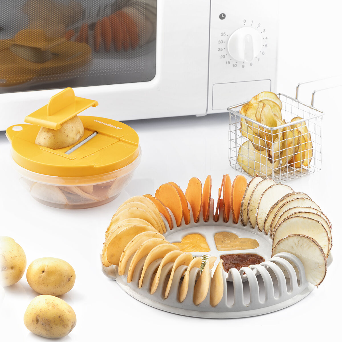 Set para Hacer Chips al Microondas con Mandolina y Recetas Chipit InnovaGoods V0103369_7