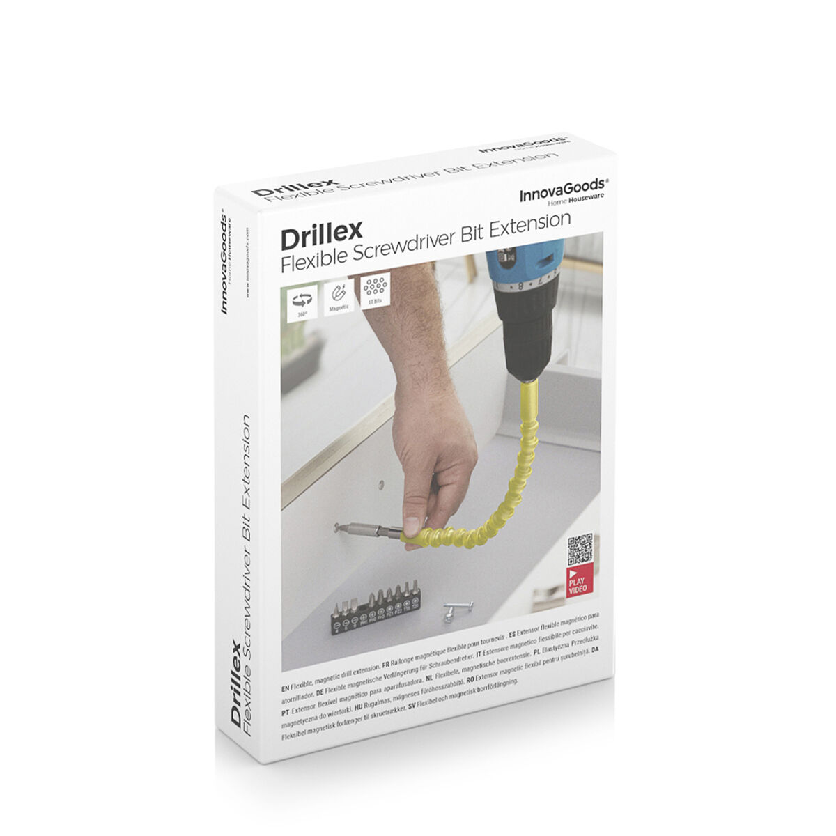 Extensor Flexible Magnético para Atornillador con Accesorios Drillex InnovaGoods V0103407_8
