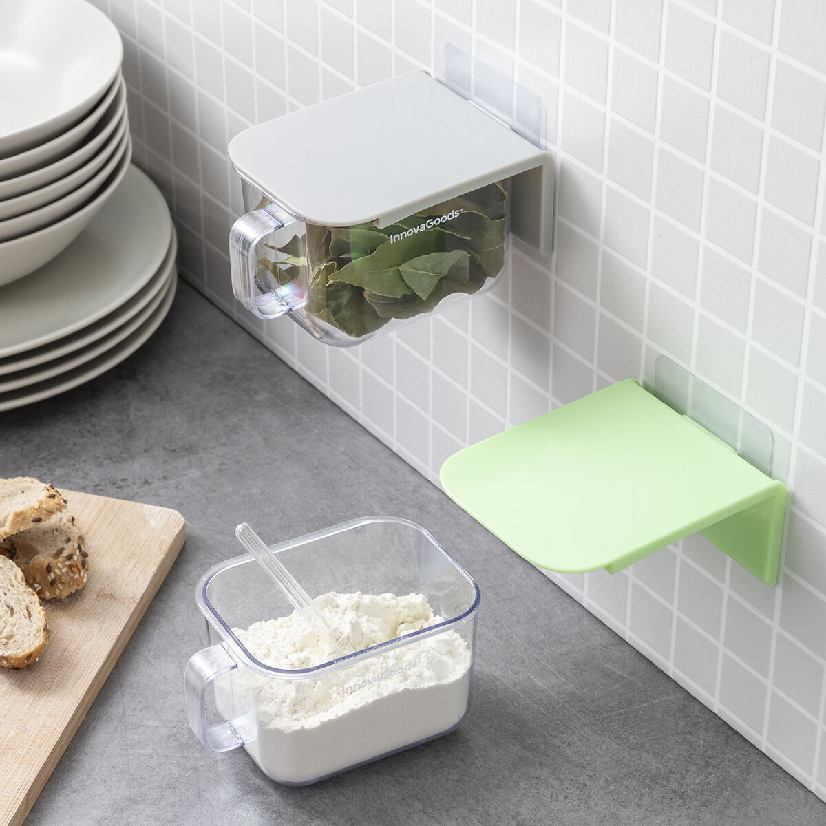 Recipientes de Cocina Adhesivos Extraíbles Handstore InnovaGoods 2 Unidades V0103426_6
