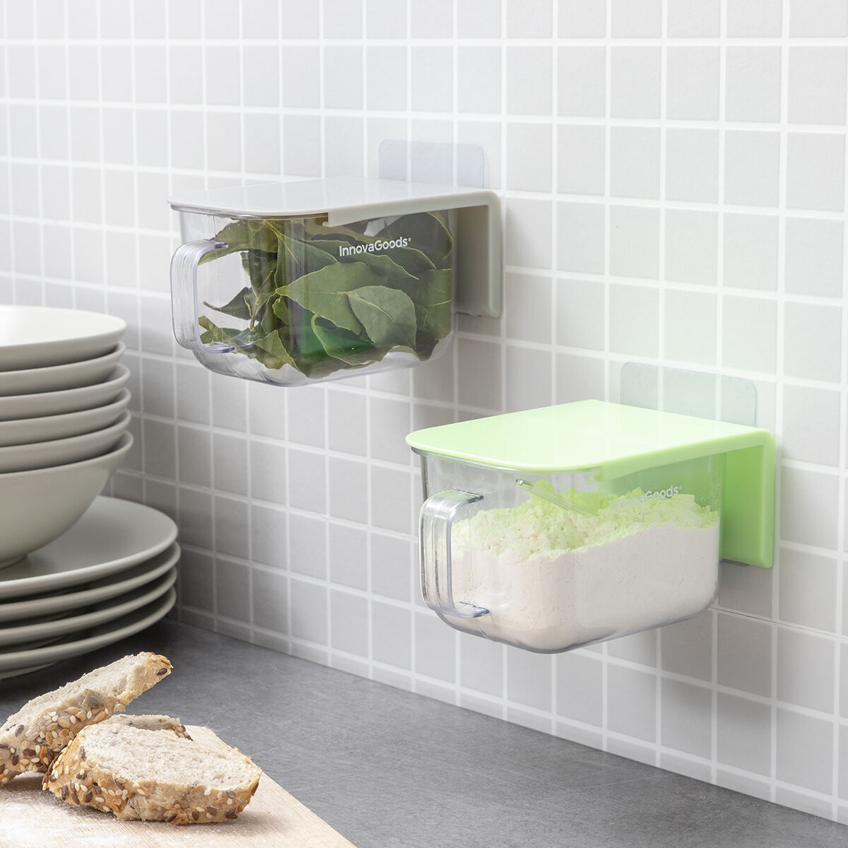 Recipientes de Cocina Adhesivos Extraíbles Handstore InnovaGoods 2 Unidades V0103426_8