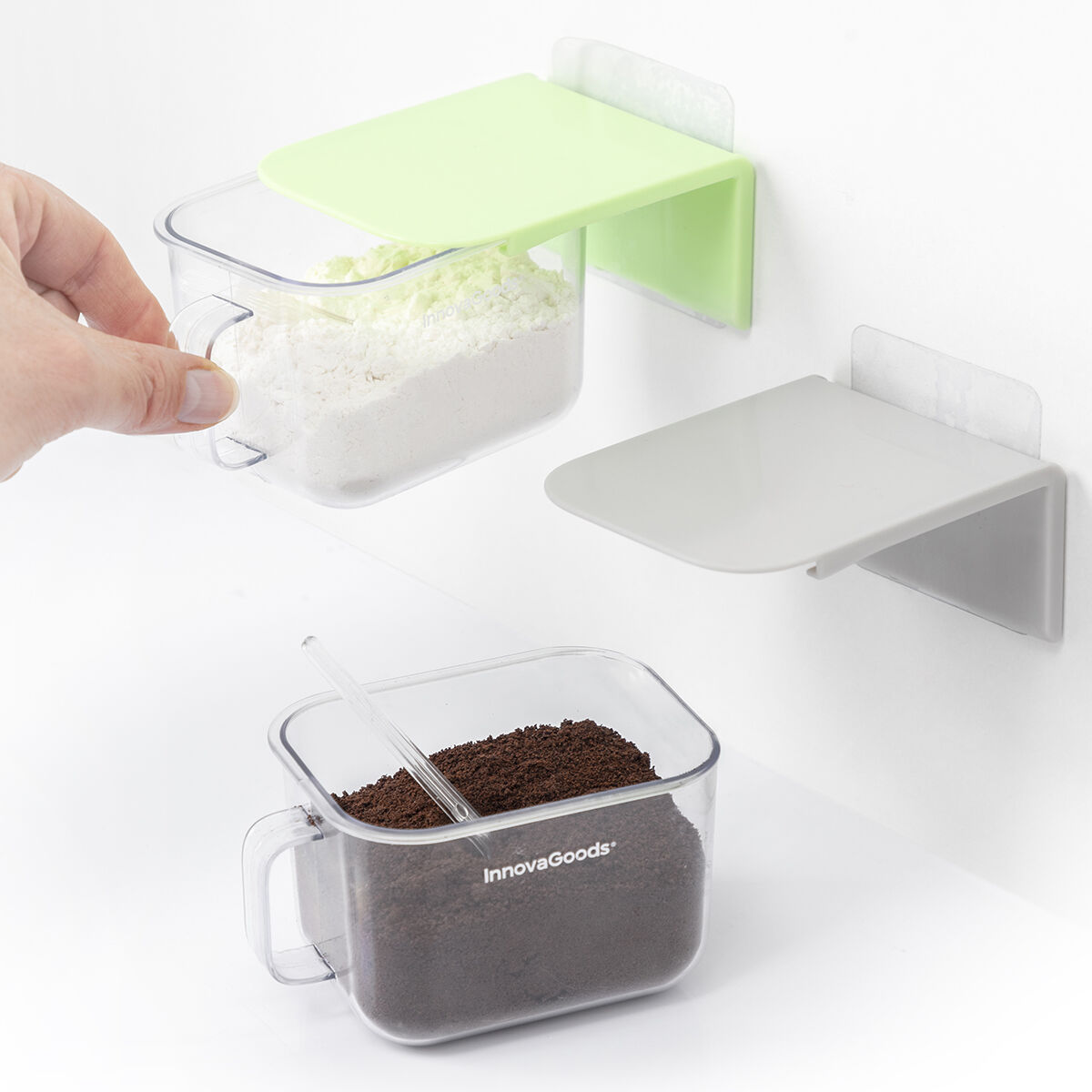 Recipientes de Cocina Adhesivos Extraíbles Handstore InnovaGoods 2 Unidades V0103426_12