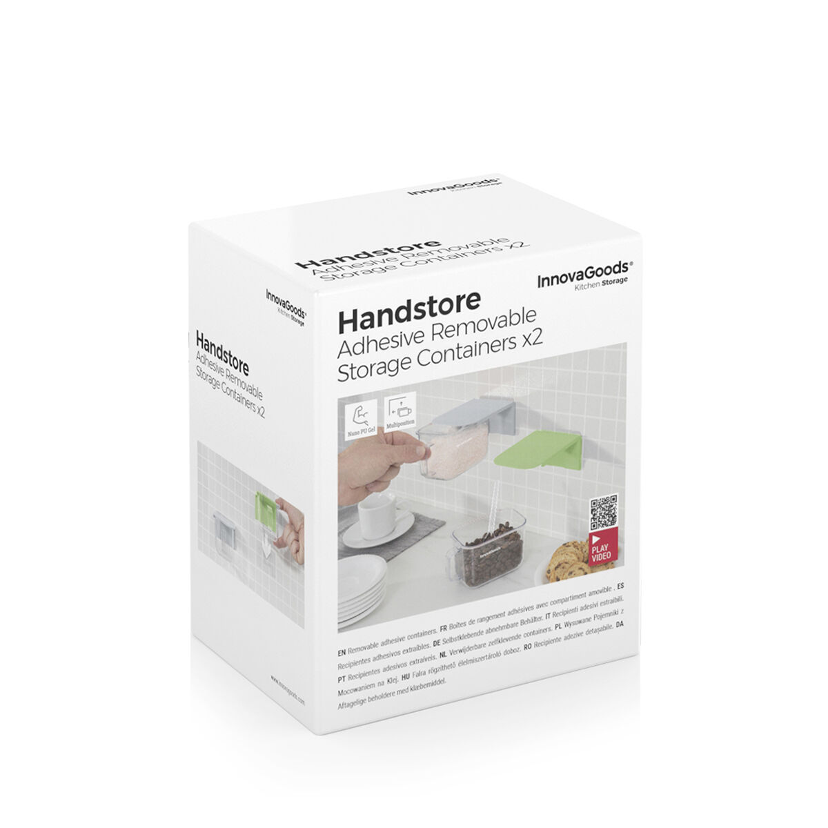 Recipientes de Cocina Adhesivos Extraíbles Handstore InnovaGoods 2 Unidades V0103426_16