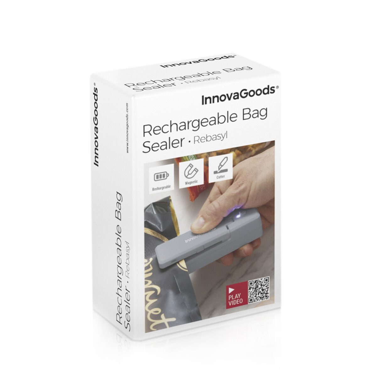Selladora de Bolsas Recargable Magnética con Cúter Rebasyl InnovaGoods V0103604_15
