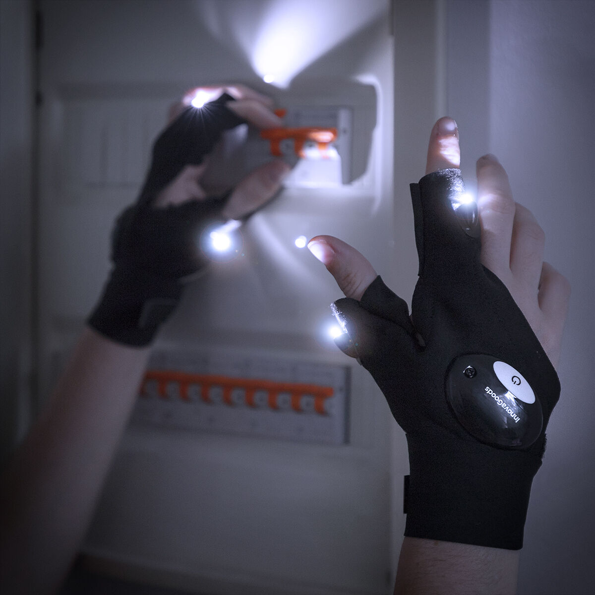 Guantes con Luz LED Gleds InnovaGoods 2 Unidades V0103613_0