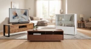 Aparador DKD Home Decor Kamakura Blanco Dorado Metal Álamo 150 x 50 x 80 cm (150 x 50 x 80 cm)