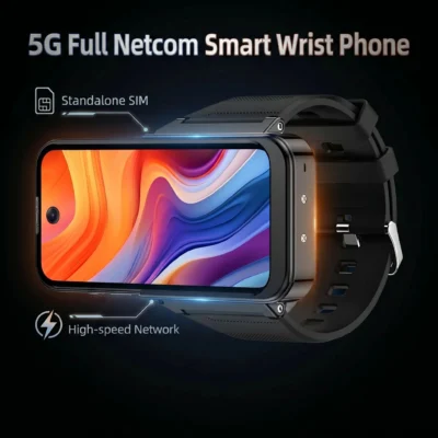 Reloj inteligente de 3,97 pulgadas, 8 GB de RAM, 256 GB de ROM, Android 12.0, con reconocimiento facial, doble SIM, en espera, red 4G/5G, mini reloj inteligente con teléfono