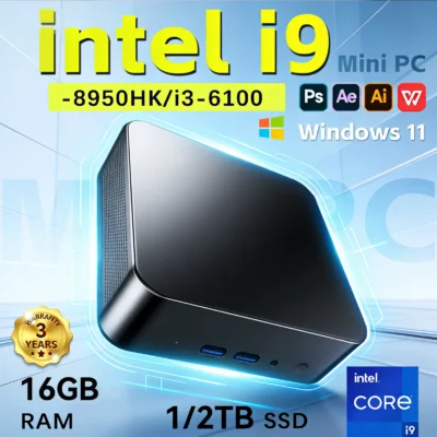 Nueva Mini PC Portátil i9 con Windows 11, Intel Core i9 8950HK, 16GB, 1TB, WiFi de Doble Banda, de 6 Núcleos